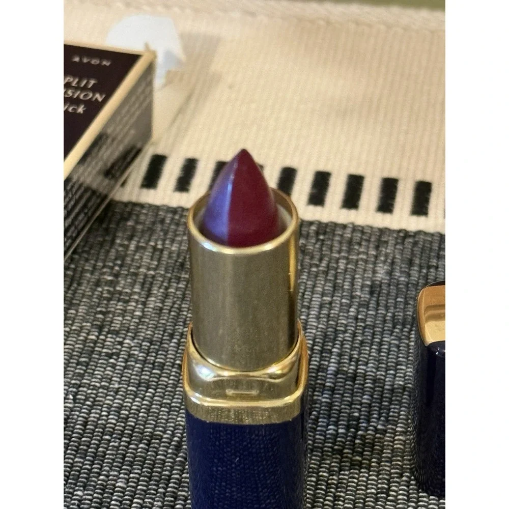 Vintage 1997 Avon Split Decision Lipstick - Plush Plum - Discontinued